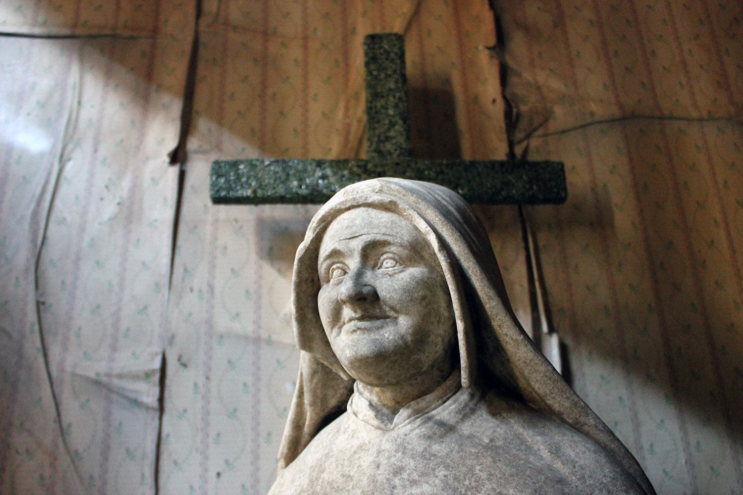 A 19thC Italian Carved Marble Bust of a Nun