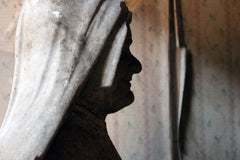 A 19thC Italian Carved Marble Bust of a Nun