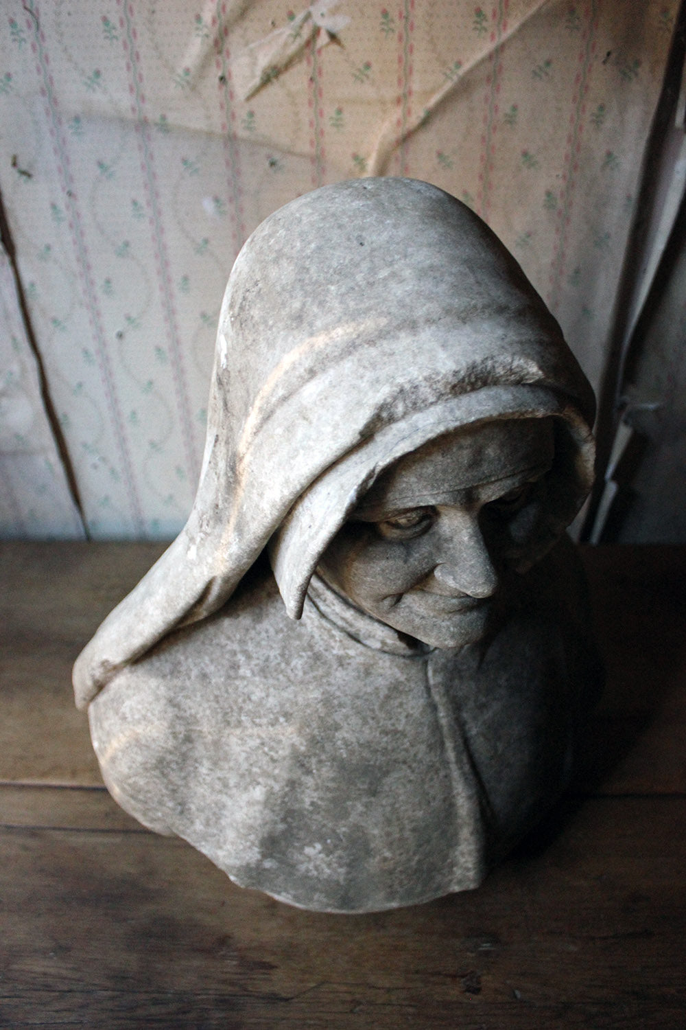 A 19thC Italian Carved Marble Bust of a Nun