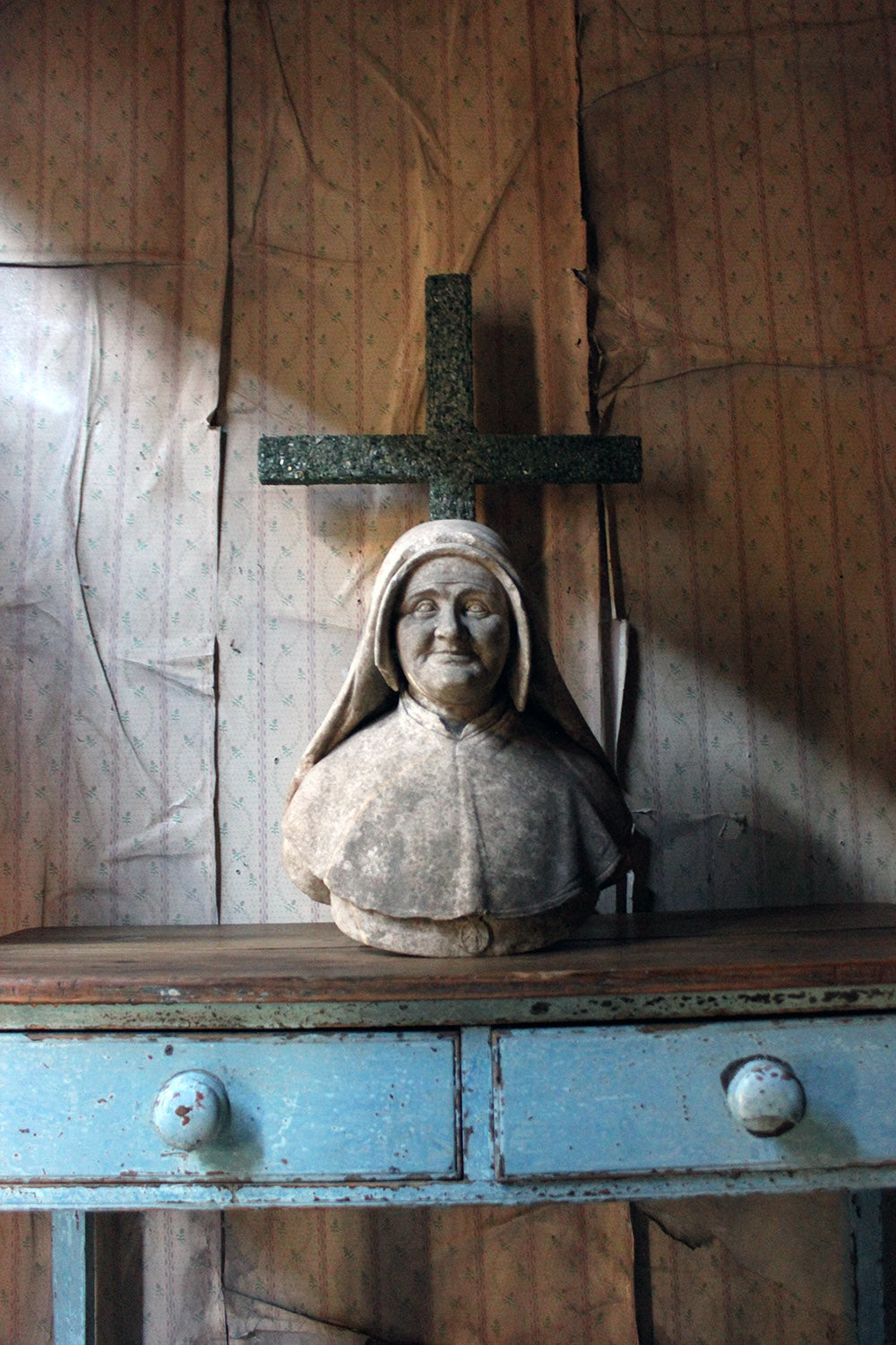 A 19thC Italian Carved Marble Bust of a Nun