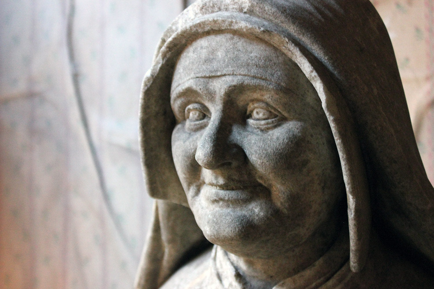 A 19thC Italian Carved Marble Bust of a Nun