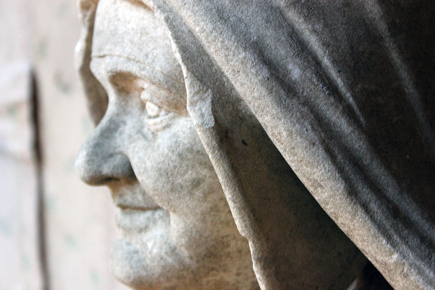 A 19thC Italian Carved Marble Bust of a Nun
