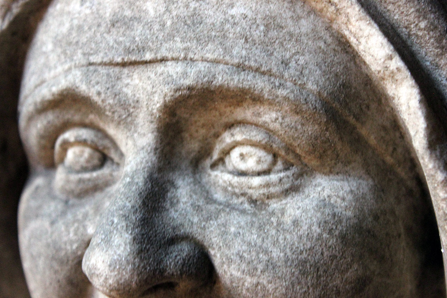 A 19thC Italian Carved Marble Bust of a Nun