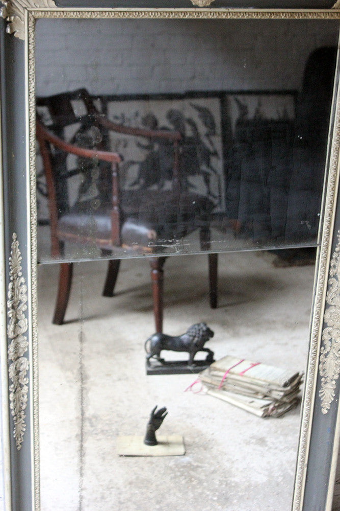 A Beautiful Early 19thC Italian Neoclassical Painted Wood & Gesso Trumeau Mirror c.1820-30