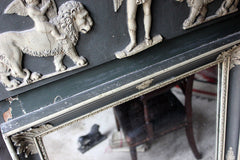 A Beautiful Early 19thC Italian Neoclassical Painted Wood & Gesso Trumeau Mirror c.1820-30