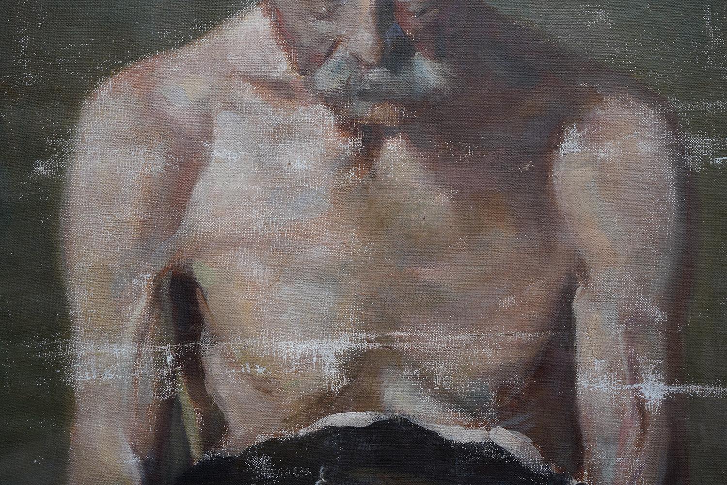 A c.1900 Italian Tempera on Canvas Study of An Elderly Gentleman