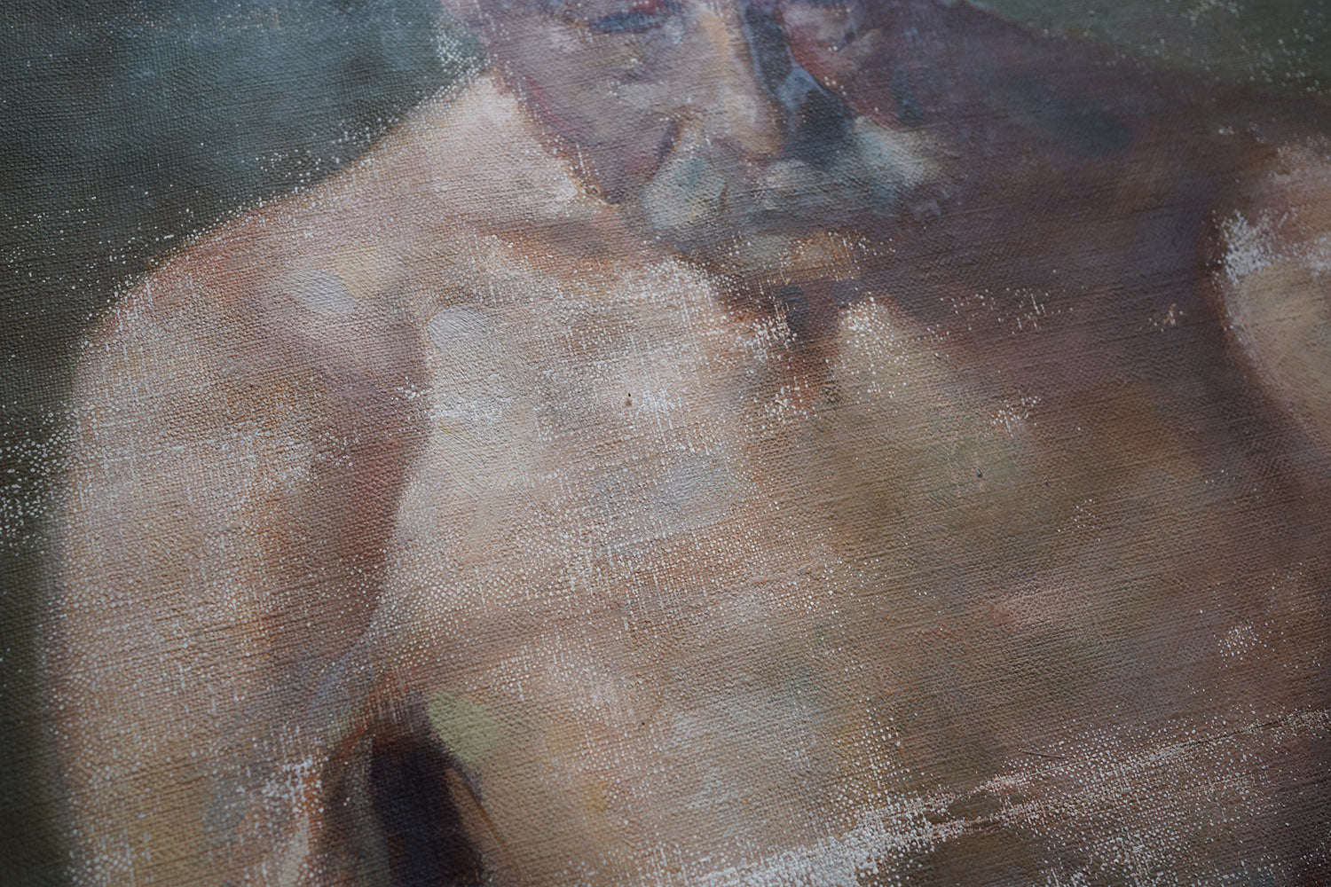 A c.1900 Italian Tempera on Canvas Study of An Elderly Gentleman