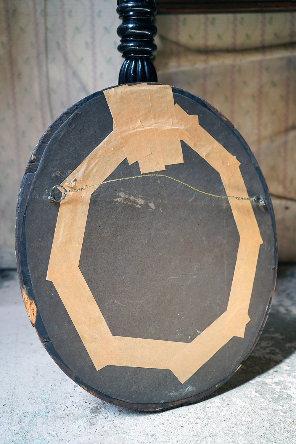 A 19thC Italian Carved Wood & Gesso Oval Wall Mirror c.1880-1900