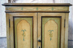 A Early/Mid 20thC Italian Painted Pine Neoclassical Revival Pedestal Cabinet