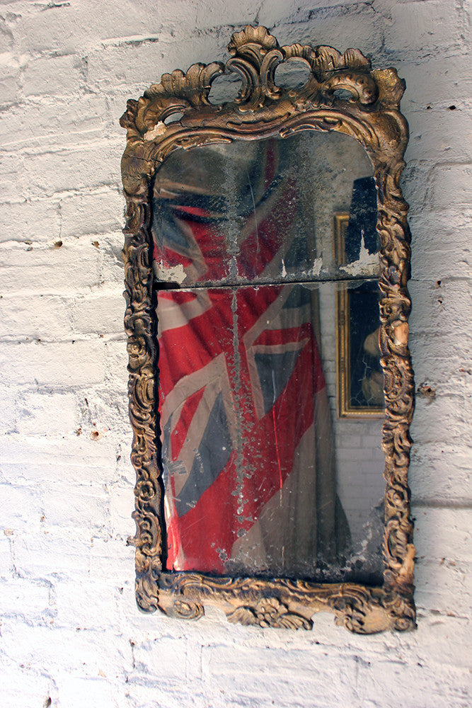A Beautiful Mid-18thC Italian Giltwood Pier-Glass Mirror c.1750-60