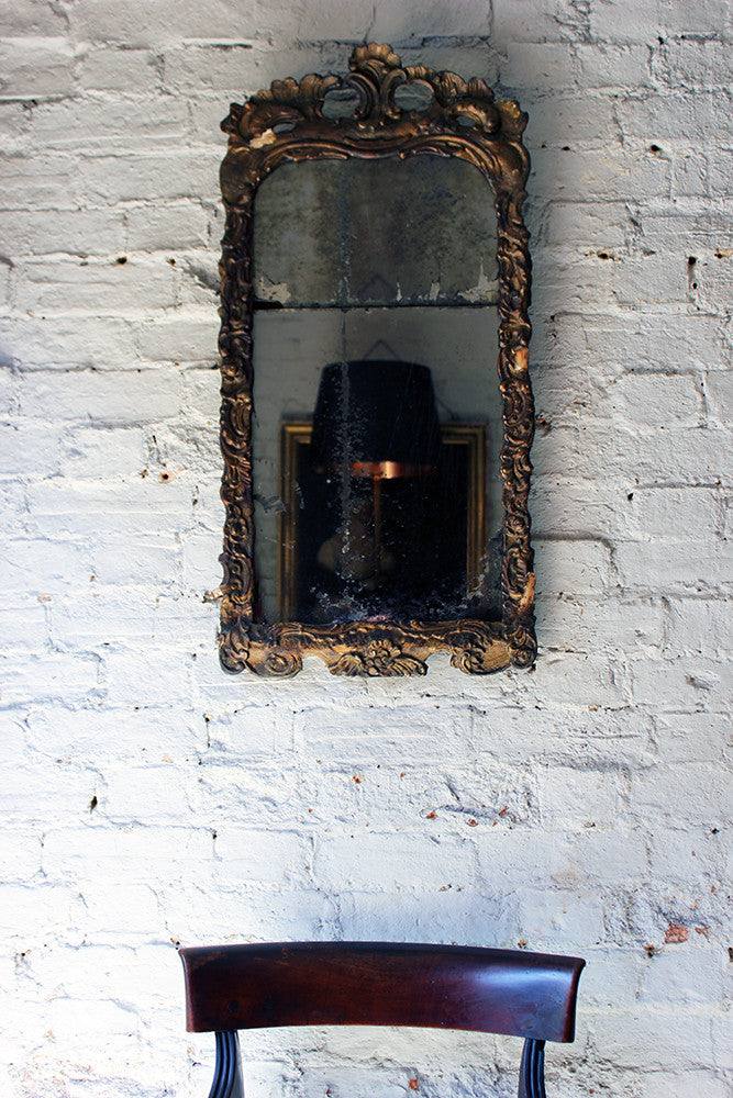 A Beautiful Mid-18thC Italian Giltwood Pier-Glass Mirror c.1750-60