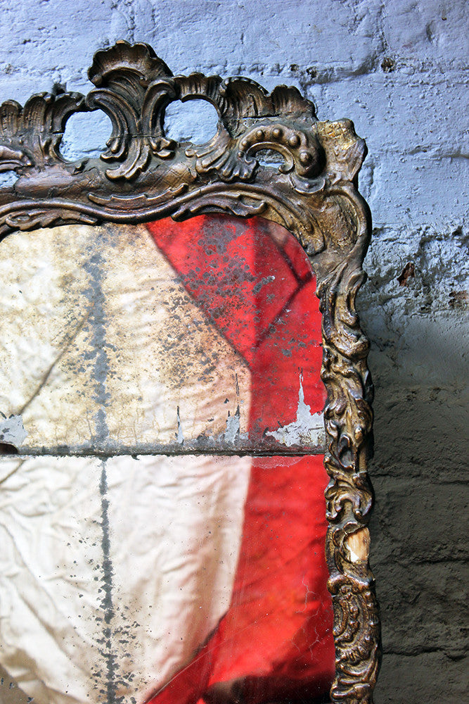 A Beautiful Mid-18thC Italian Giltwood Pier-Glass Mirror c.1750-60