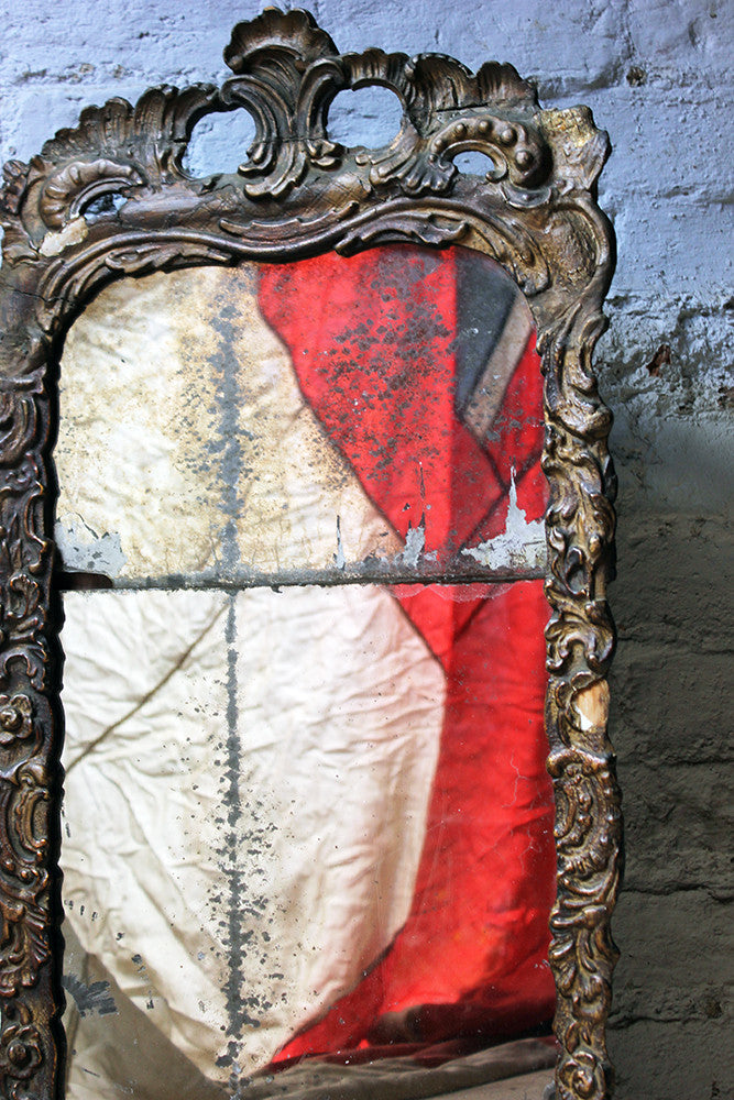 A Beautiful Mid-18thC Italian Giltwood Pier-Glass Mirror c.1750-60