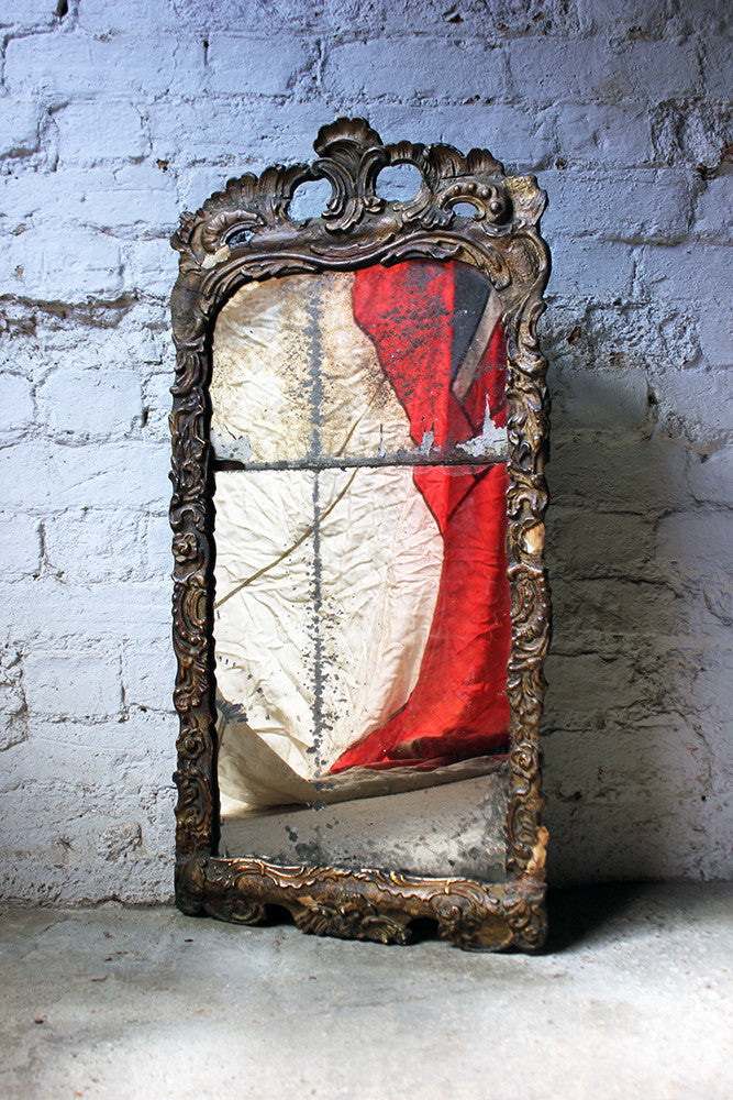 A Beautiful Mid-18thC Italian Giltwood Pier-Glass Mirror c.1750-60