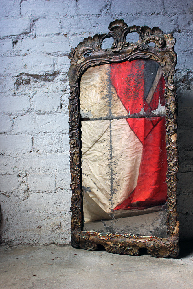 A Beautiful Mid-18thC Italian Giltwood Pier-Glass Mirror c.1750-60