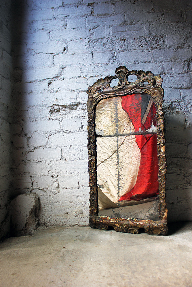 A Beautiful Mid-18thC Italian Giltwood Pier-Glass Mirror c.1750-60