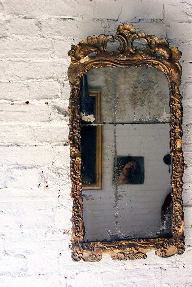 A Beautiful Mid-18thC Italian Giltwood Pier-Glass Mirror c.1750-60