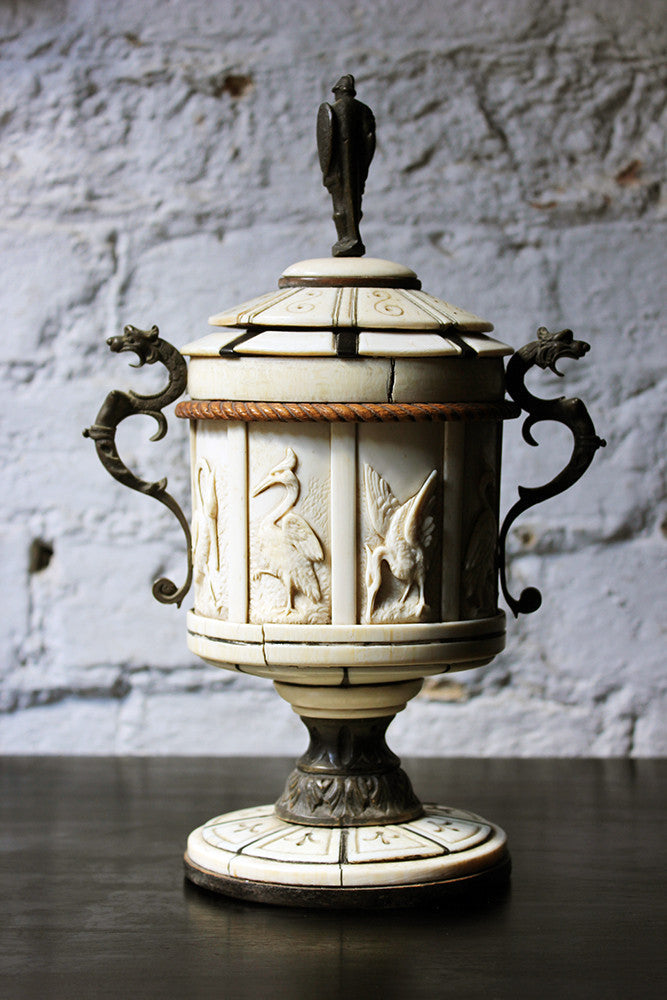 A Beautiful 19thC North Italian Ornamental Cup and Cover c.1860