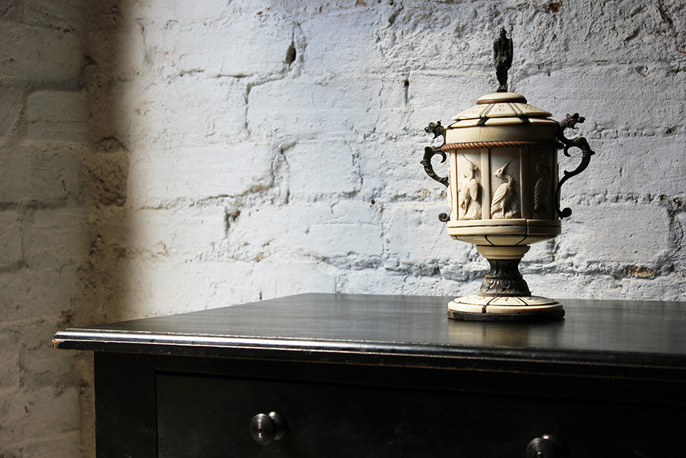 A Beautiful 19thC North Italian Ornamental Cup and Cover c.1860