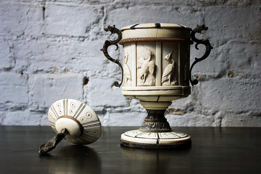 A Beautiful 19thC North Italian Ornamental Cup and Cover c.1860