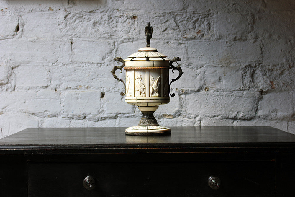 A Beautiful 19thC North Italian Ornamental Cup and Cover c.1860