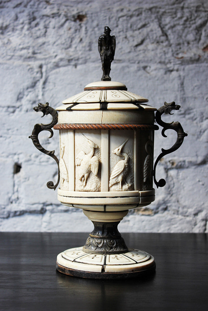 A Beautiful 19thC North Italian Ornamental Cup and Cover c.1860