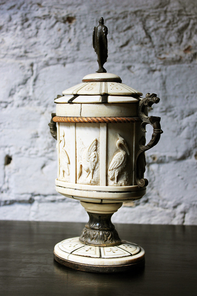 A Beautiful 19thC North Italian Ornamental Cup and Cover c.1860