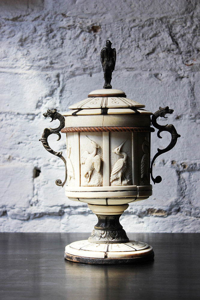 A Beautiful 19thC North Italian Ornamental Cup and Cover c.1860