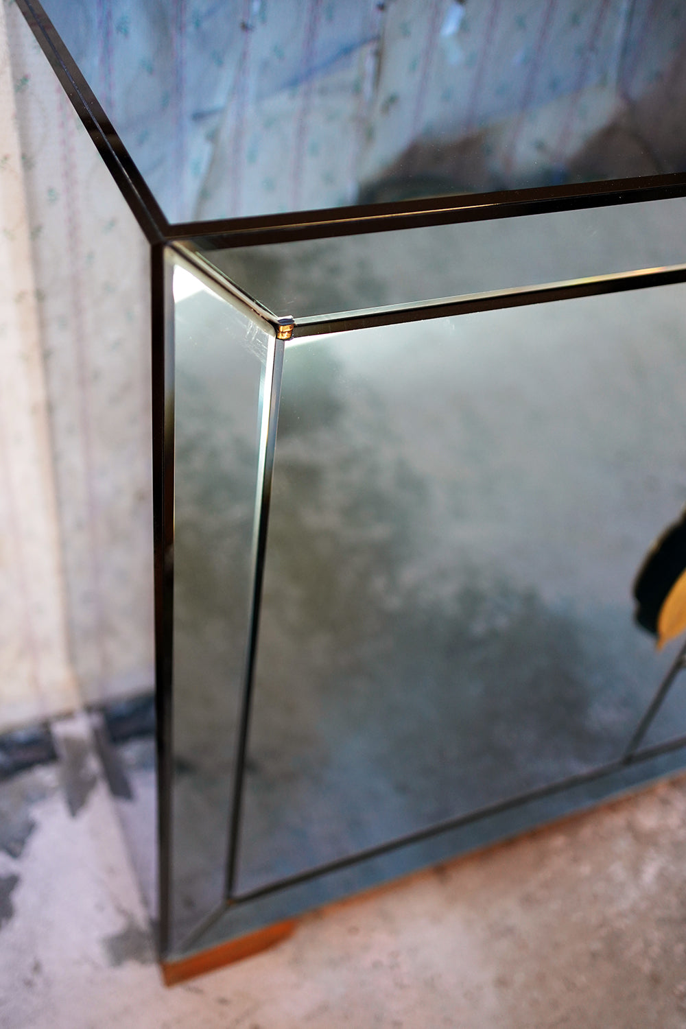 A French Blue Mirrored Sideboard by Maison Jansen, Paris c.1940