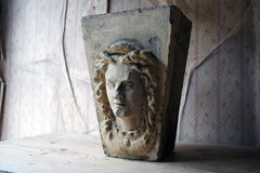 A Buff Terracotta Keystone in the Form of a Maiden by George Jennings c.1870