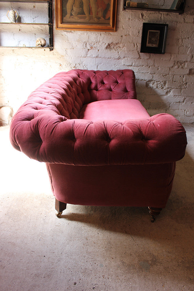 A Good Button-Back Upholstered Victorian Walnut Chesterfield Sofa c.1880