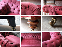A Good Button-Back Upholstered Victorian Walnut Chesterfield Sofa c.1880