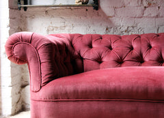 A Good Button-Back Upholstered Victorian Walnut Chesterfield Sofa c.1880