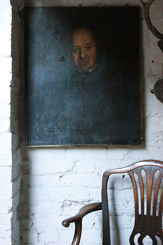 A Good Mid 19thC British School Oil on Canvas Portrait of a Gentleman