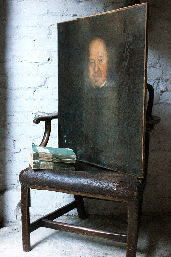 A Good Mid 19thC British School Oil on Canvas Portrait of a Gentleman