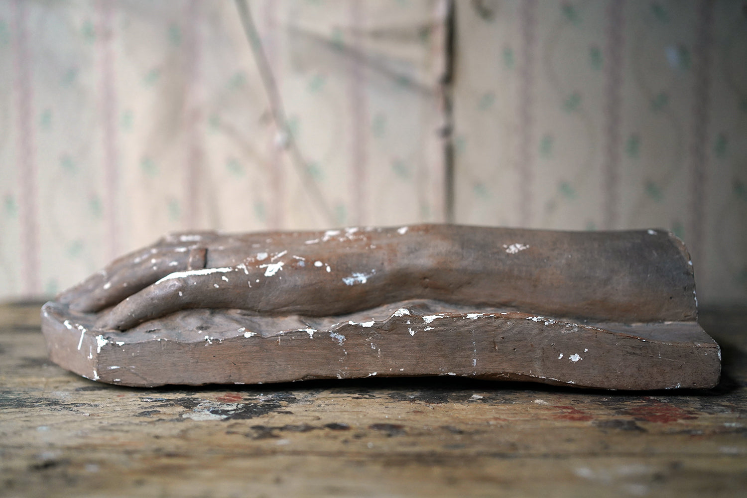 A French Plaster Maquette of a Ladies Hand Dated to 1887