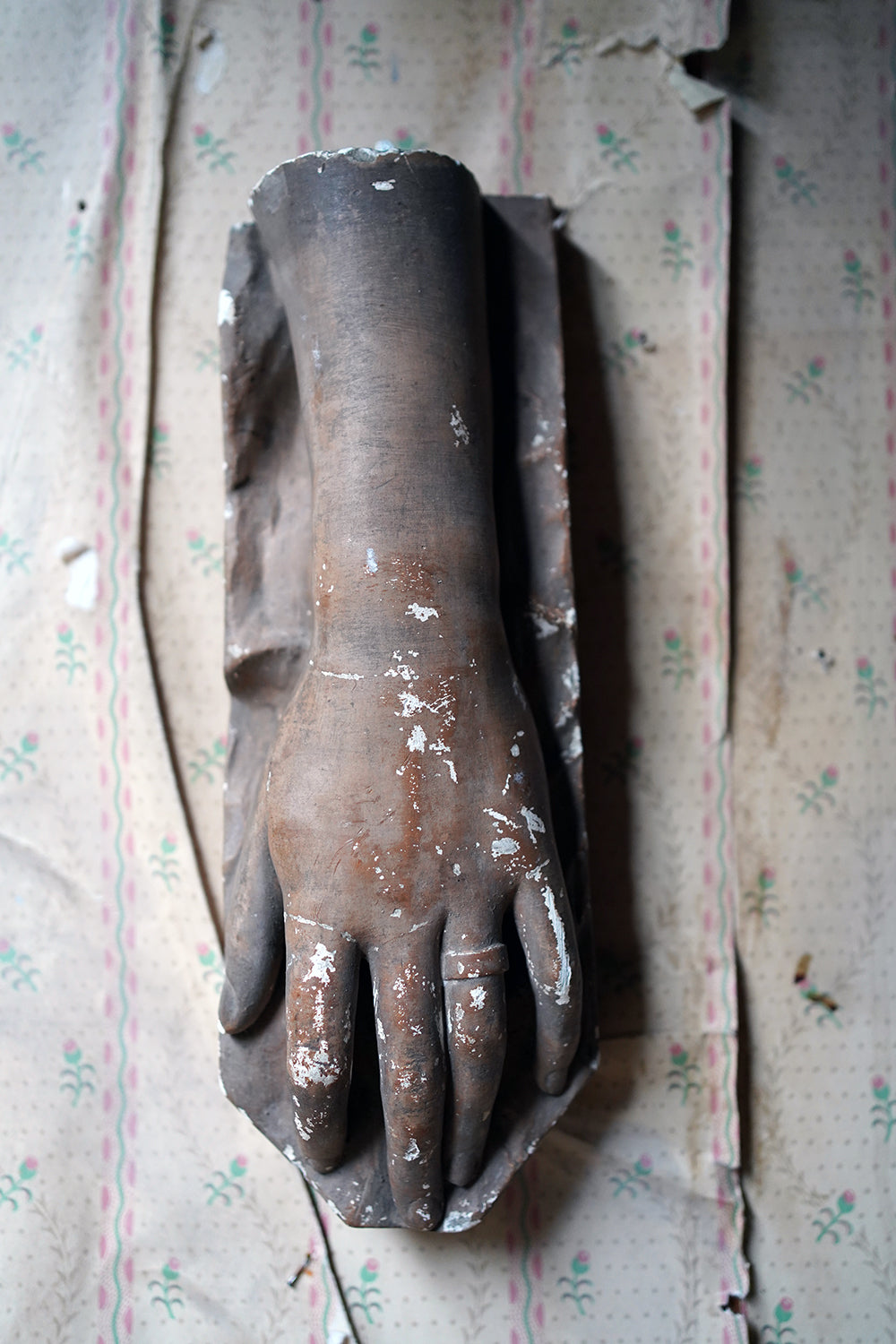 A French Plaster Maquette of a Ladies Hand Dated to 1887