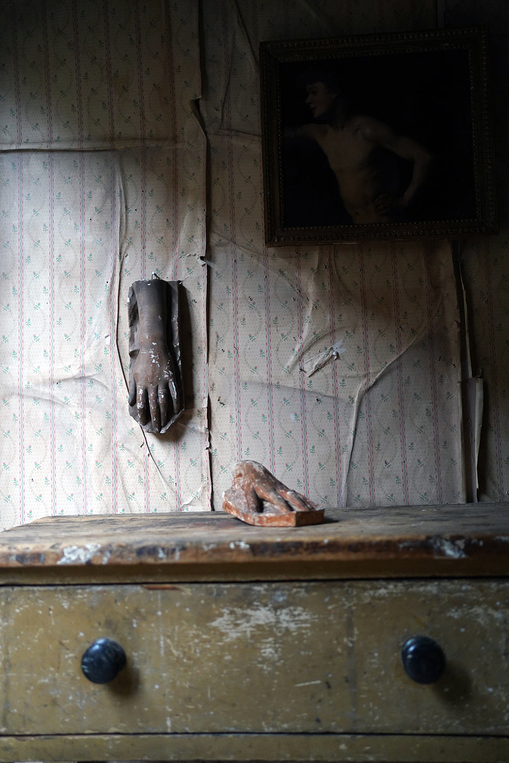 A French Plaster Maquette of a Ladies Hand Dated to 1887