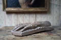 A French Plaster Maquette of a Ladies Hand Dated to 1887