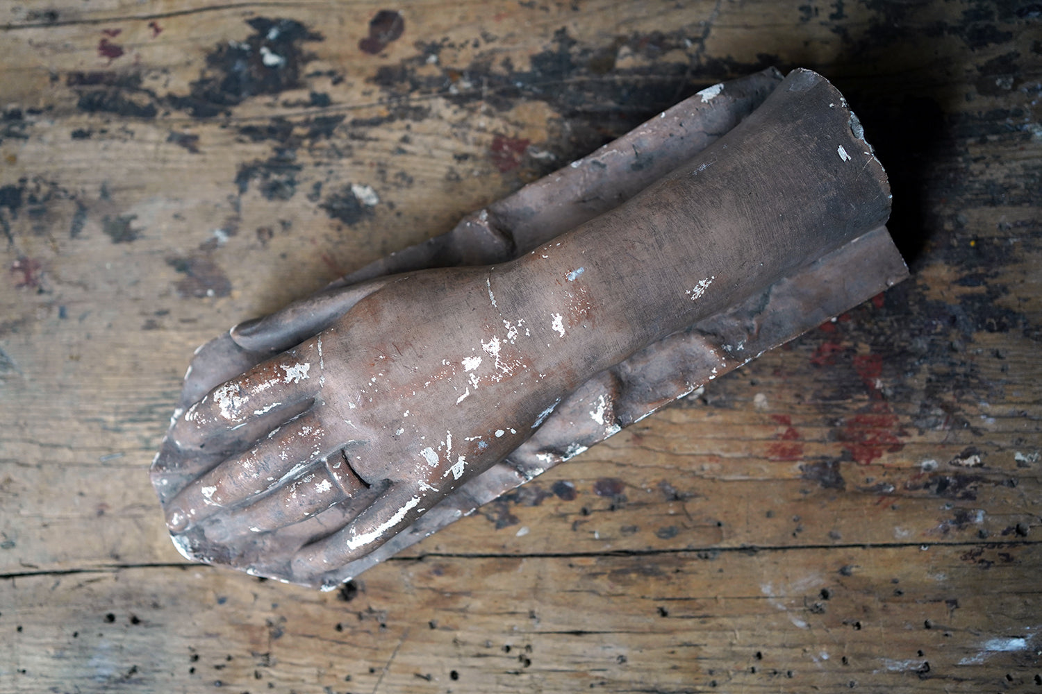 A French Plaster Maquette of a Ladies Hand Dated to 1887