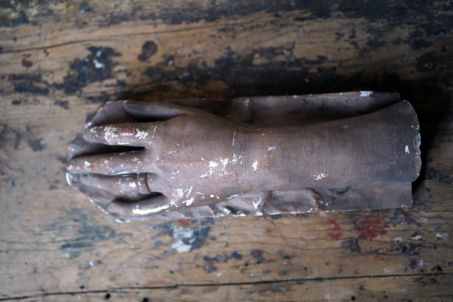 A French Plaster Maquette of a Ladies Hand Dated to 1887