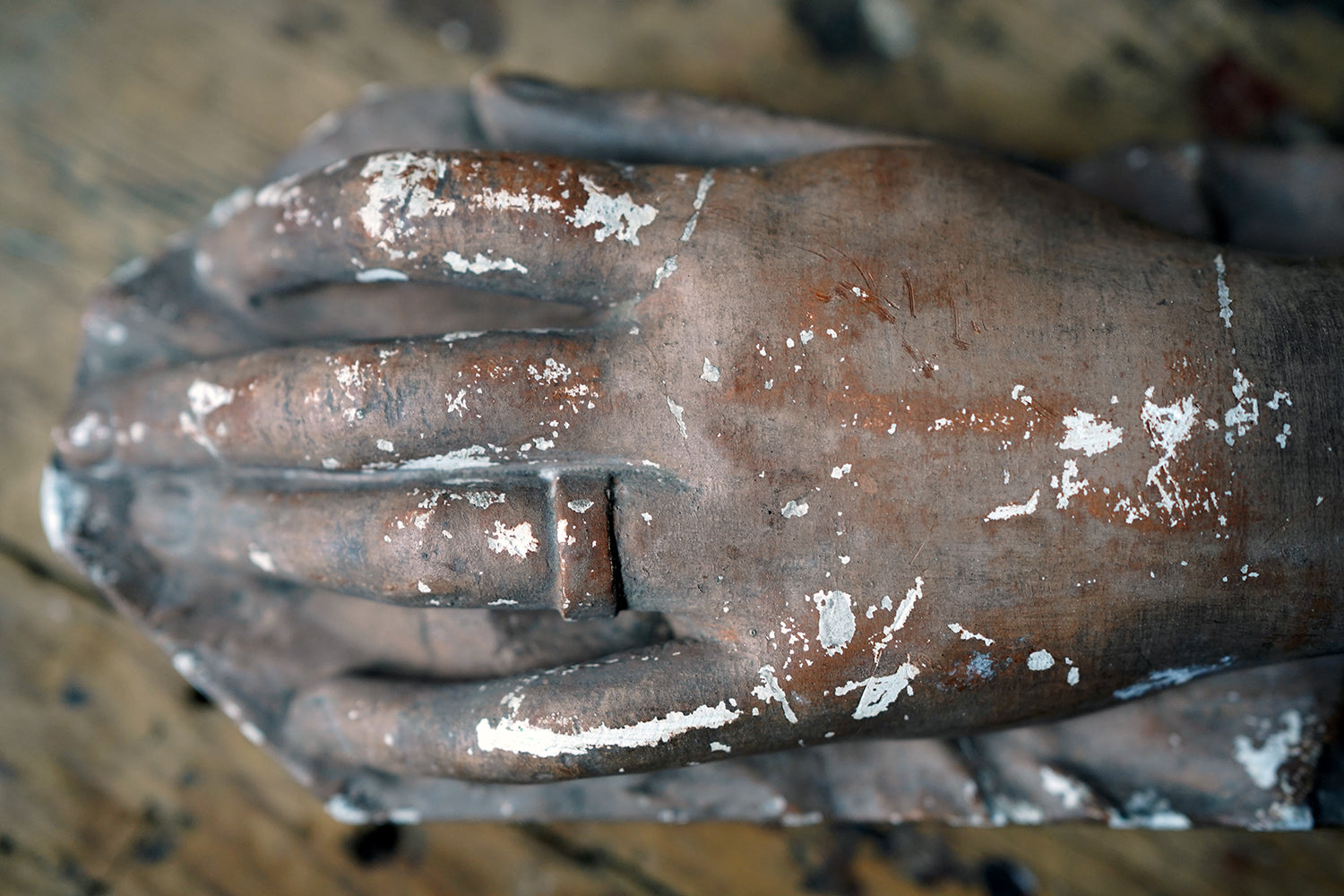 A French Plaster Maquette of a Ladies Hand Dated to 1887
