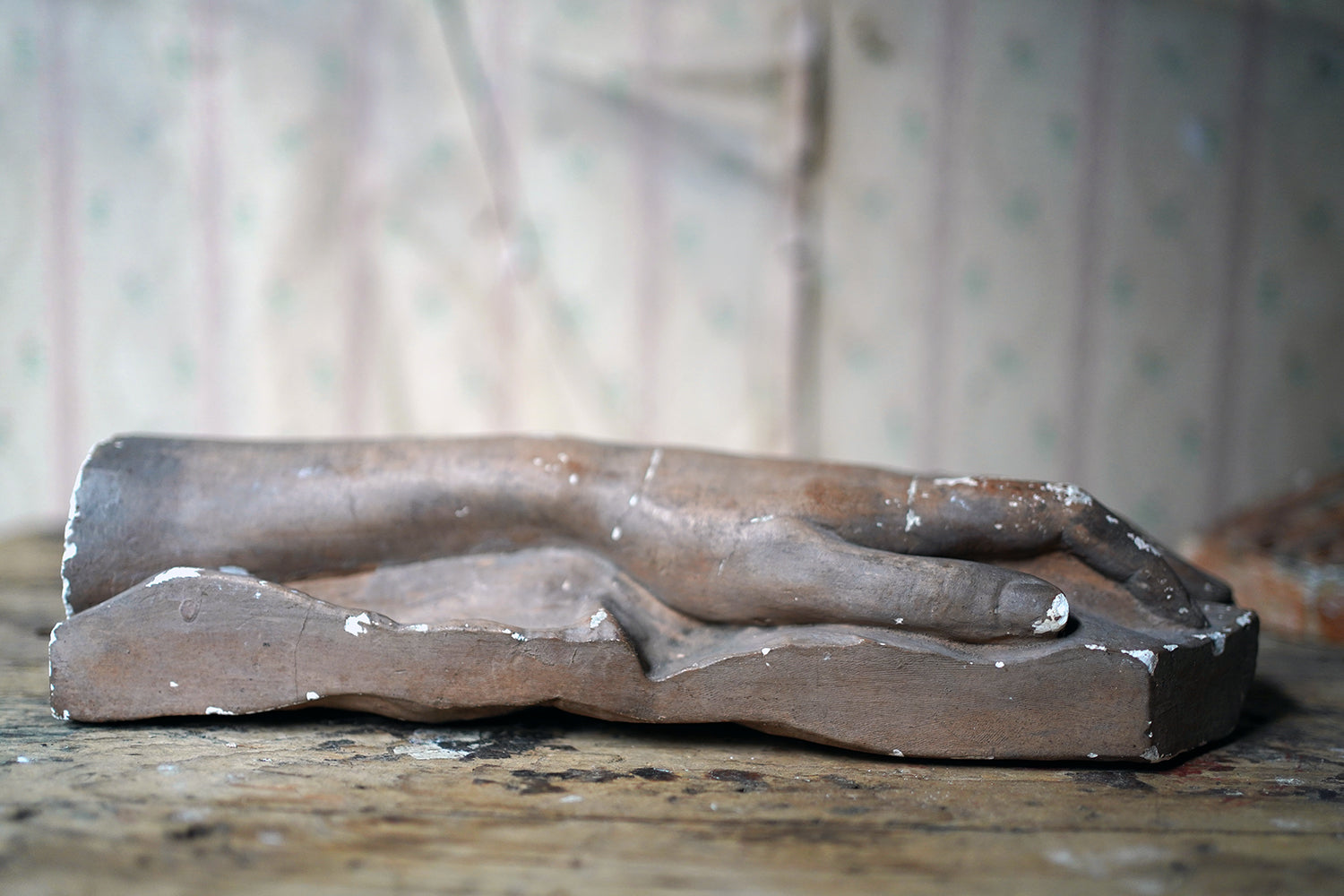 A French Plaster Maquette of a Ladies Hand Dated to 1887