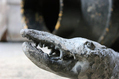 A Charming Early to Mid 20thC Lead Sculpture of a Crocodile