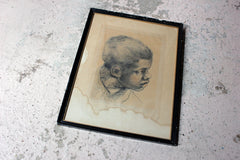 A French School Engraving by Alphonse Leroy after Paolo Veronese; Head of a Black Boy c.1870