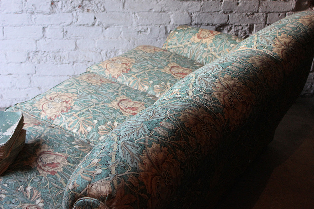 A Beautiful Liberty Fabric Upholstered Edwardian Period Three-Seater Sofa c.1910