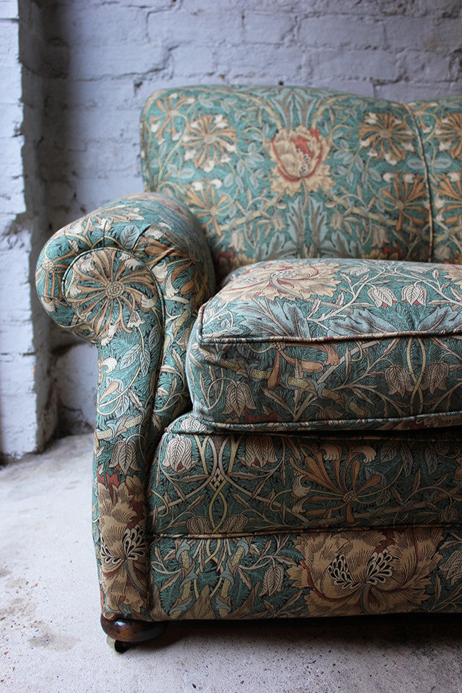 A Beautiful Liberty Fabric Upholstered Edwardian Period Three-Seater Sofa c.1910