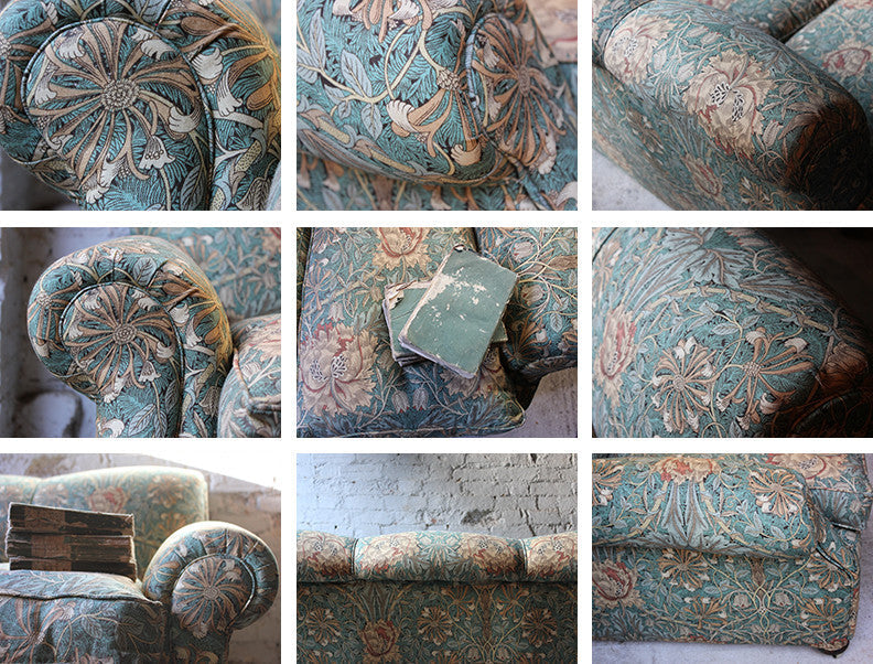 A Beautiful Liberty Fabric Upholstered Edwardian Period Three-Seater Sofa c.1910