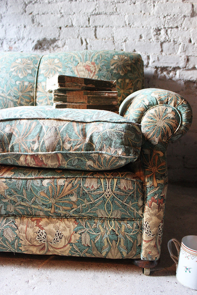 A Beautiful Liberty Fabric Upholstered Edwardian Period Three-Seater Sofa c.1910