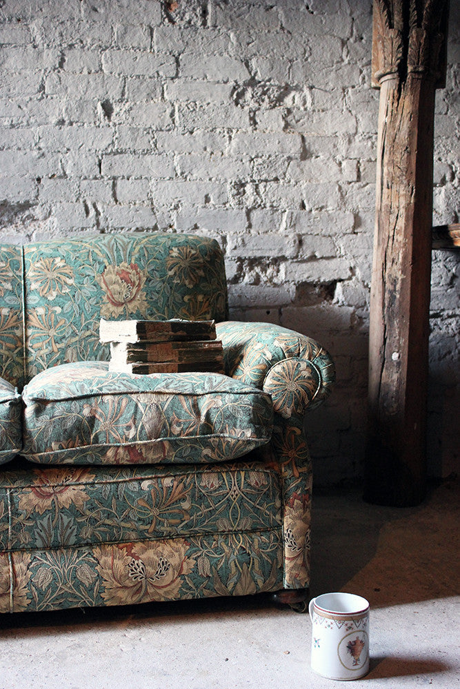 A Beautiful Liberty Fabric Upholstered Edwardian Period Three-Seater Sofa c.1910
